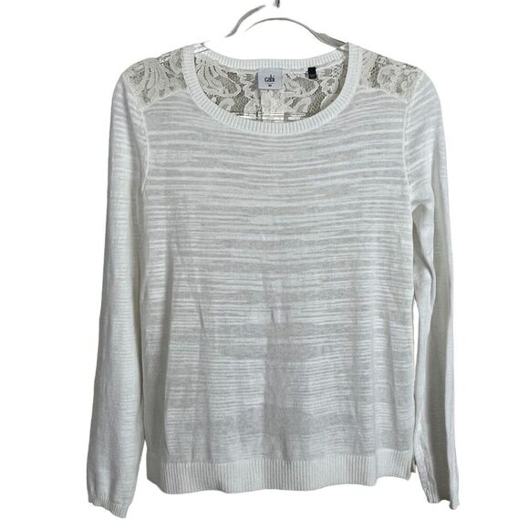 Red Brand Ivory Acrylic Eyelash Size M Women's‎ Long Sleeves Sweater - Picture 1 of 5